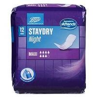 Boots Pharmaceuticals Staydry Night Pads - 12 Maxi pads