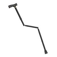 Homecraft Wood Handle Folding Walking Stick Extra Short - Black Black