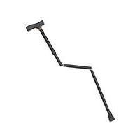 Homecraft Wooden Handle Folding Walking Stick Short - Black Shaft Black